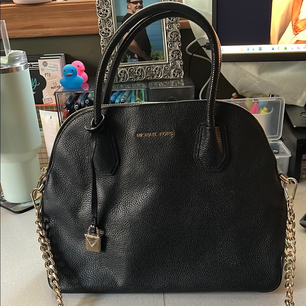 Michael Kors Black Leather Handbag